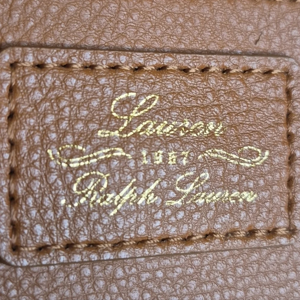 Lauren Ralph Lauren Leather Drawstring Bucket Bag - Picture 14 of 17